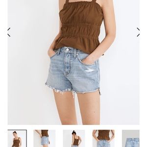 Madewell Relaxed Denim Shorts in Madera Wash: Side-Slit Edition
